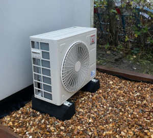 Well-serviced AC Maintenance unit in Portsmouth unit running efficiently during rainfall