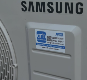 ARH Air Conditioning engineer carrying out AC maintenance in Portsmouth