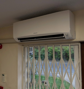Air conditioning installation in a Portsmouth home providing cool comfortable air